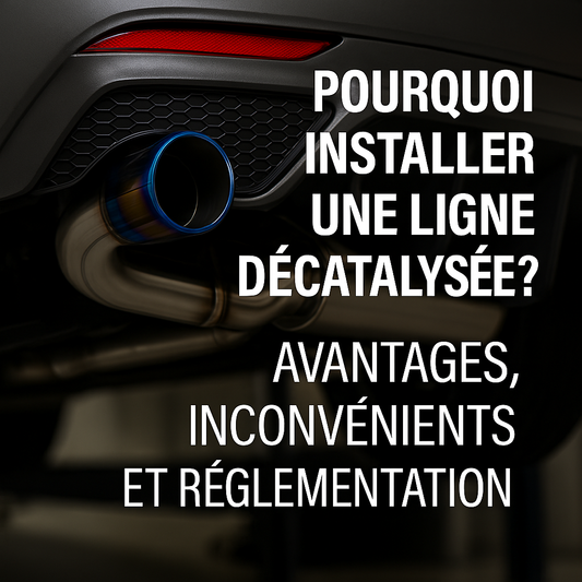 ligne échappement décatalysée inox avec valves à clapets Rog