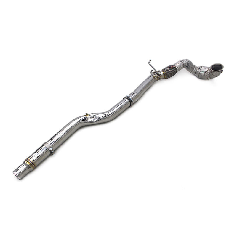 Auto Catalyst Exhaust Pipe for VW Golf 8R 2.0T 2019-2023 Stainless Steel Catted Down Pipe Heat Shield High Flow Downpipe