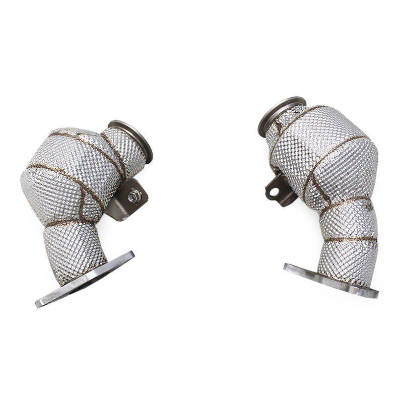 Auto Straight Pipe for Nissan 400Z 3.0T 2021-2024 Stainless Steel Exhaust Downpipe Straight Through Header with Heat Shield