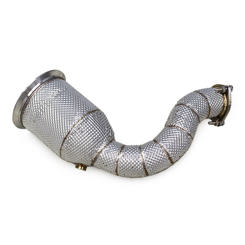 BK Exhaust Pipes With Heat Shield for Audi Q8 2.0T 2019-2024 Stainless Steel Catalyst Downpipe Single Header
