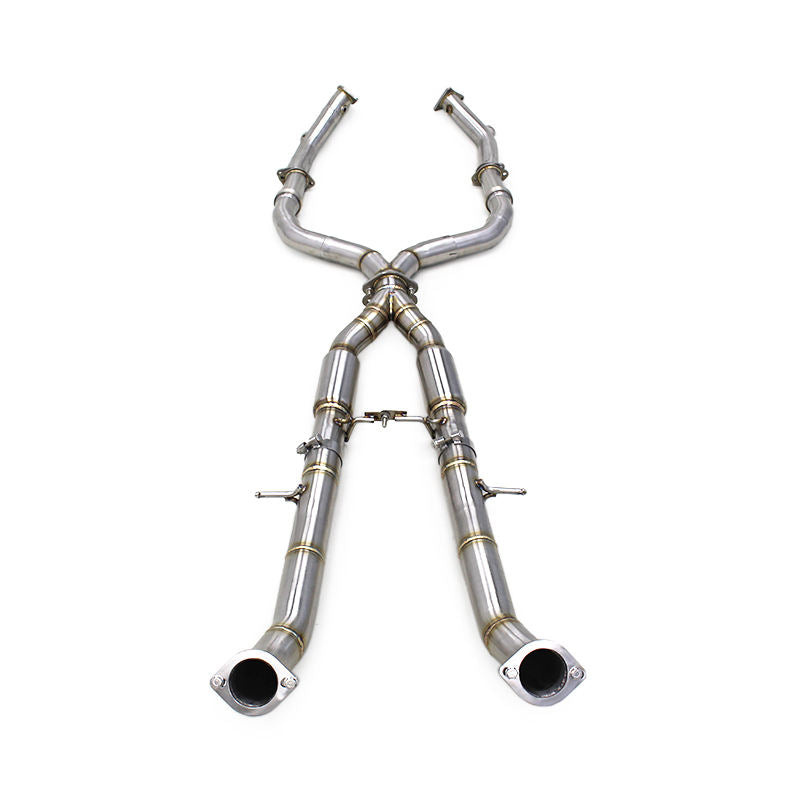 BSK Middle Pipe Muffler for Nissan 400Z 3.0T 2021-2024 Street Car Stainless Steel Midpipes With Dual Resonator Exhaust System