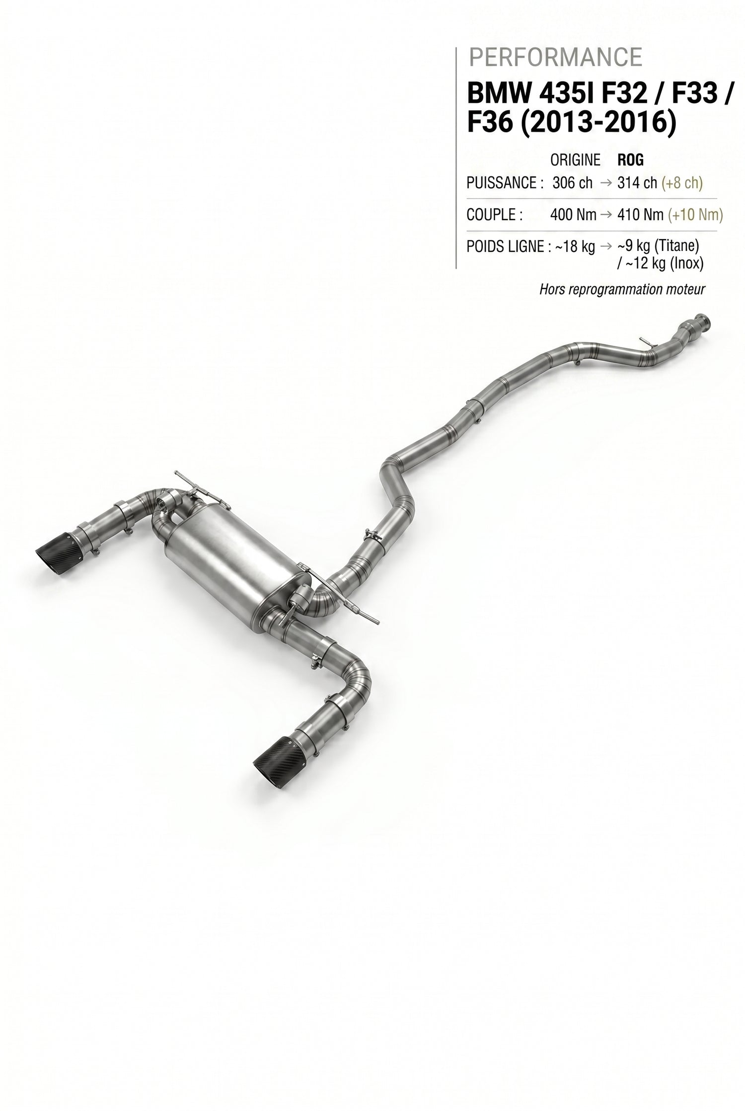 Ligne d'échappement BMW 435I F32 / F33 / F36