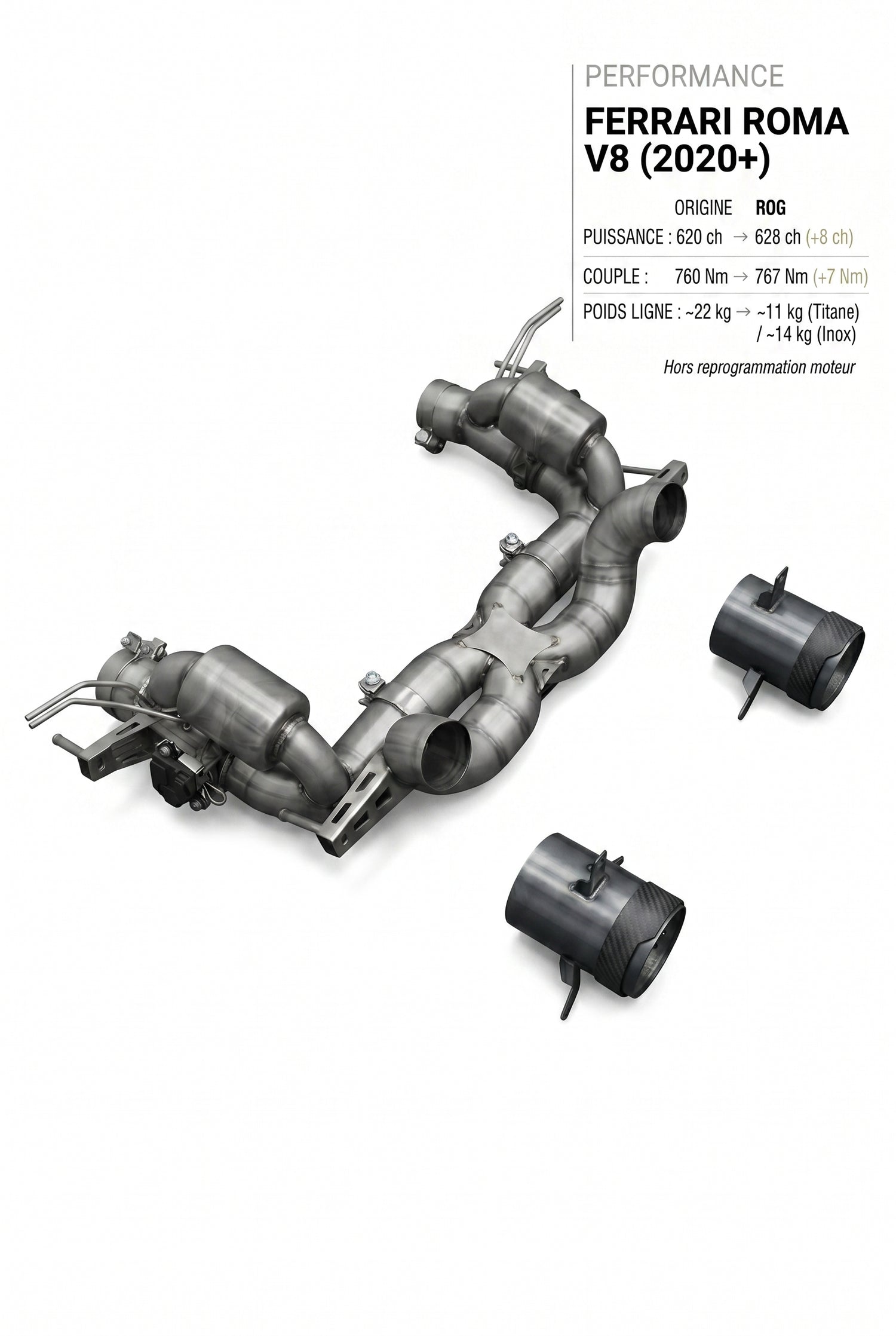Ligne d'échappement FERRARI ROMA V8