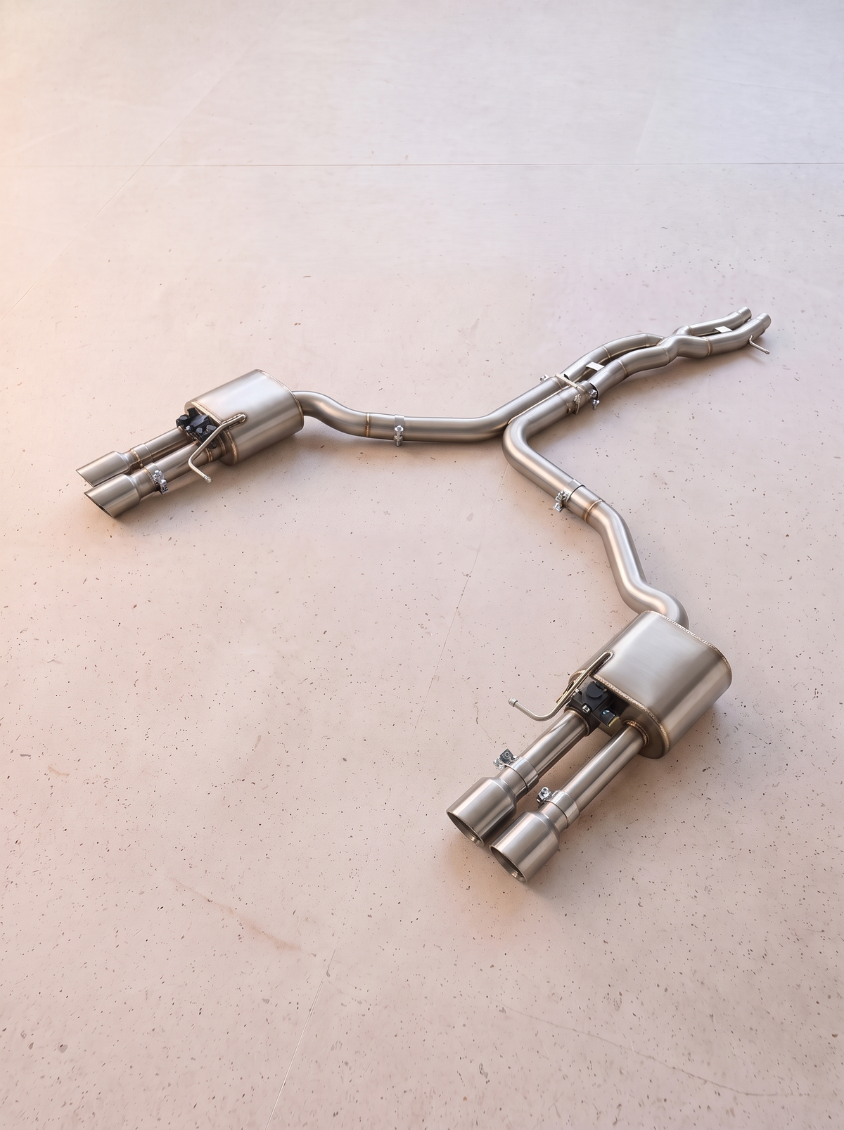 Ligne d'échappement inox à clapets ROG pour Audi A4 B8 3.2 FSI V6