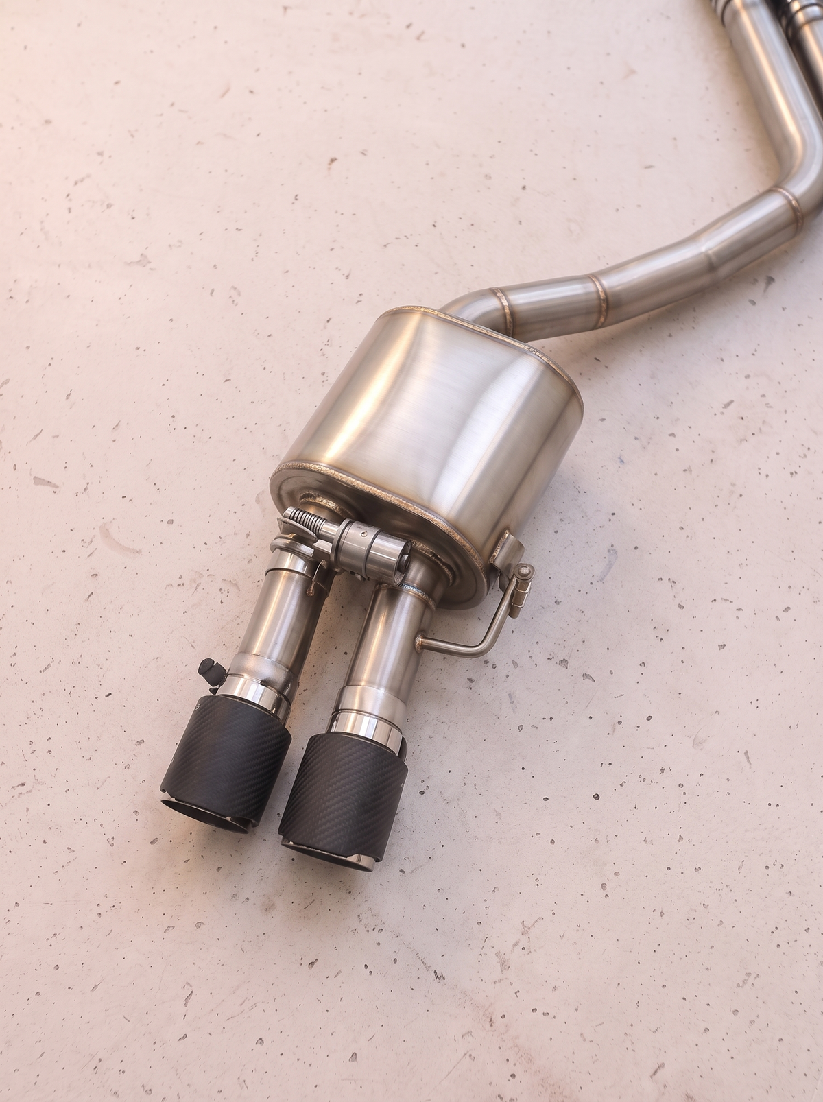 Silencieux arrière inox de la ligne d'échappement ROG pour Audi A6 C7 3.0 TFSI V6