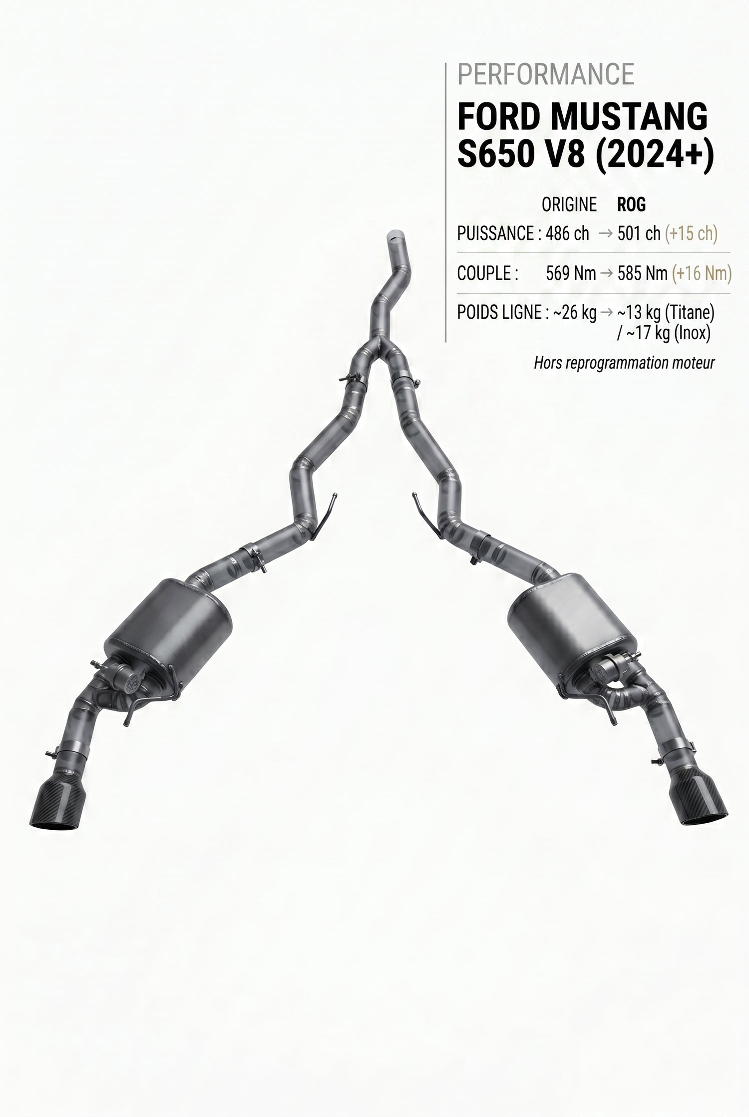 Ligne d'échappement FORD MUSTANG S650 V8