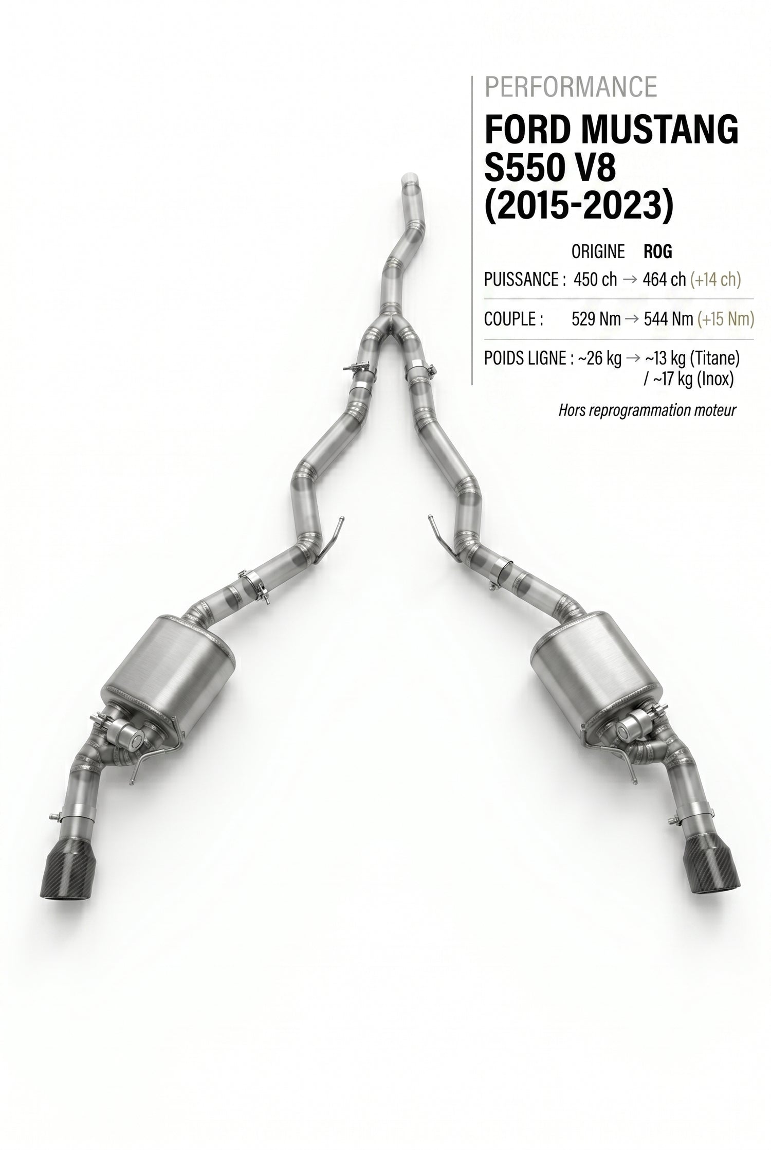 Ligne d'échappement FORD MUSTANG S550 V8