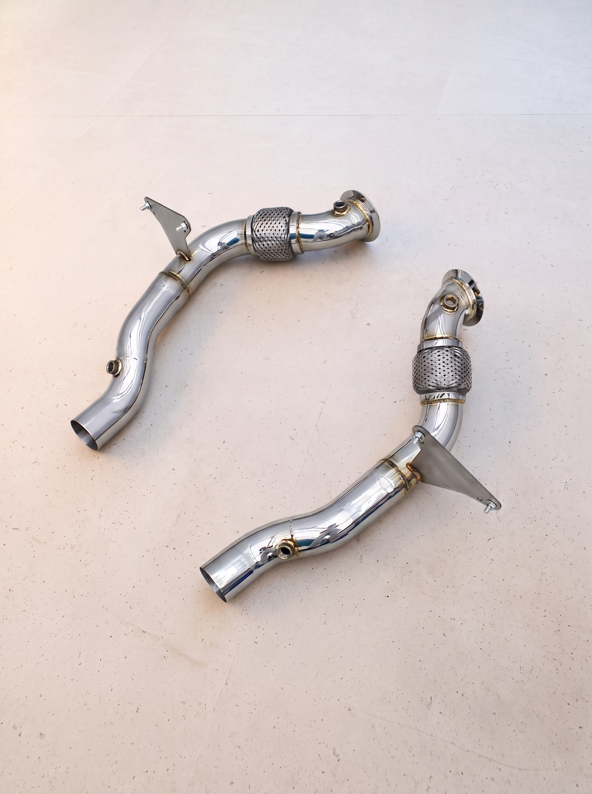 Downpipe décatalysé inox pour Ferrari 488 3.9 V8