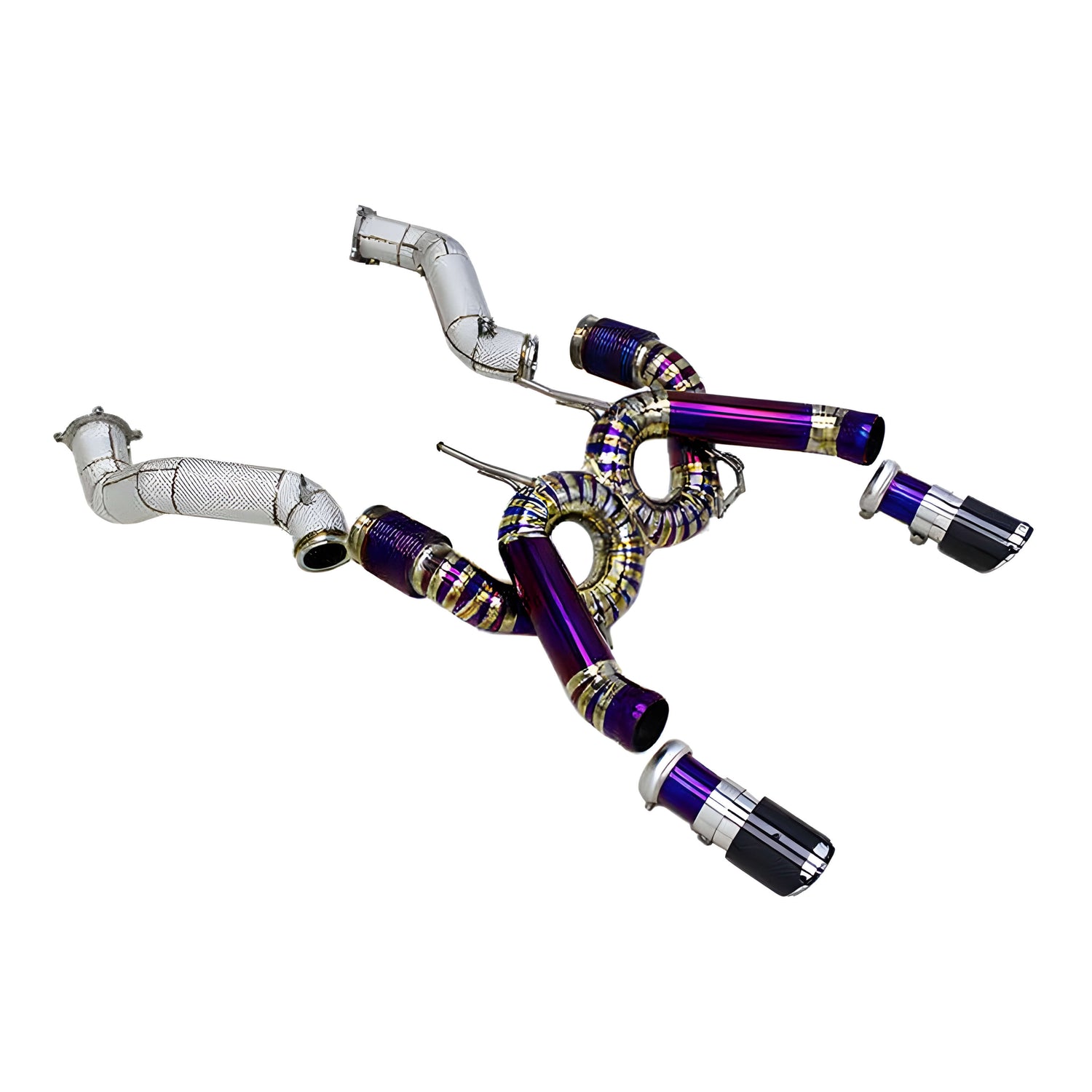 Ligne d'échappement à clapets Rog® - MCLAREN 720S 4.0L V8 Biturbo (2017-2023), variante Titane, Décatalysé, Downpipe sport 10