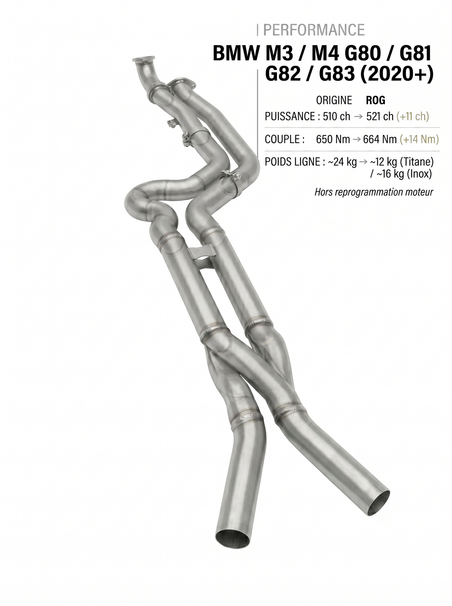 Ligne d'échappement à clapets Rog® - BMW M3 / M4 G80 / G81 / G82 / G83 (2020+)