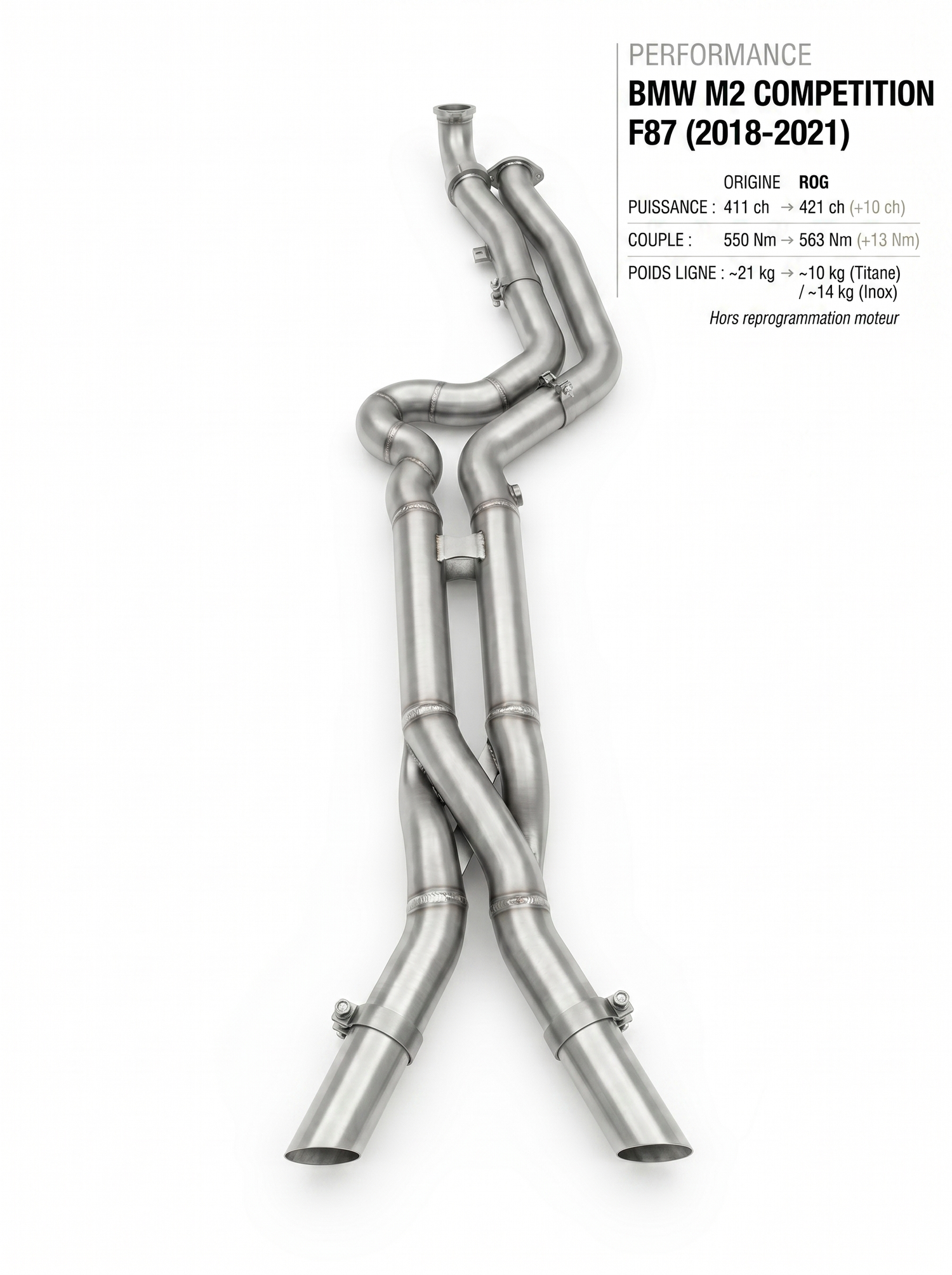 Ligne d'échappement à clapets Rog® - BMW M2 COMPETITION F87 (2018-2021)