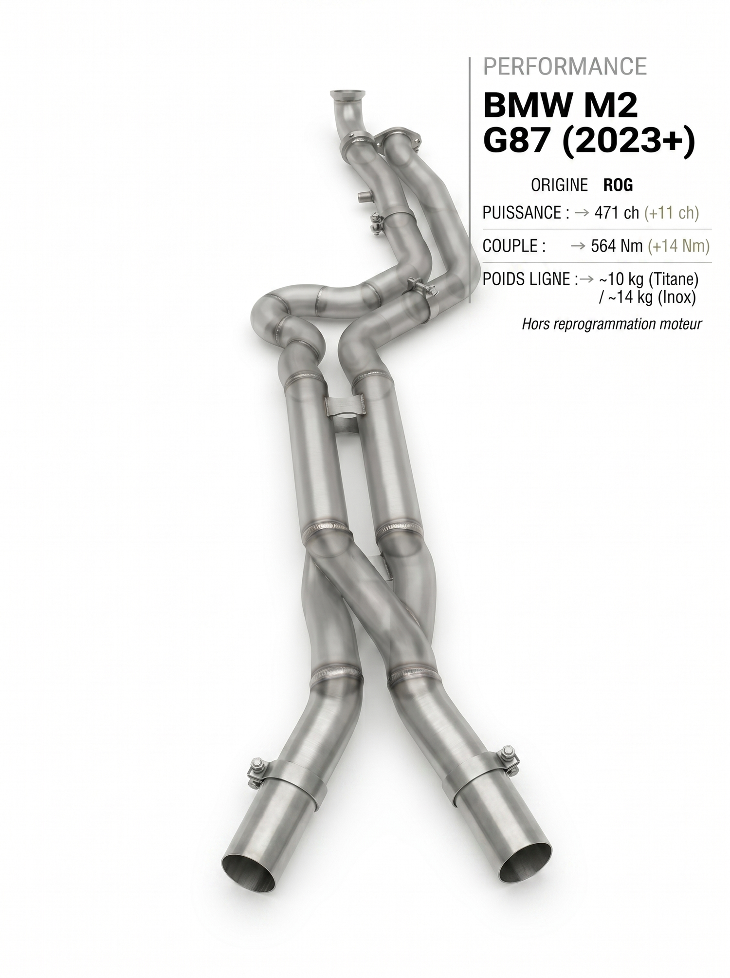 Ligne d'échappement à clapets Rog® - BMW M2 G87 (2023+)