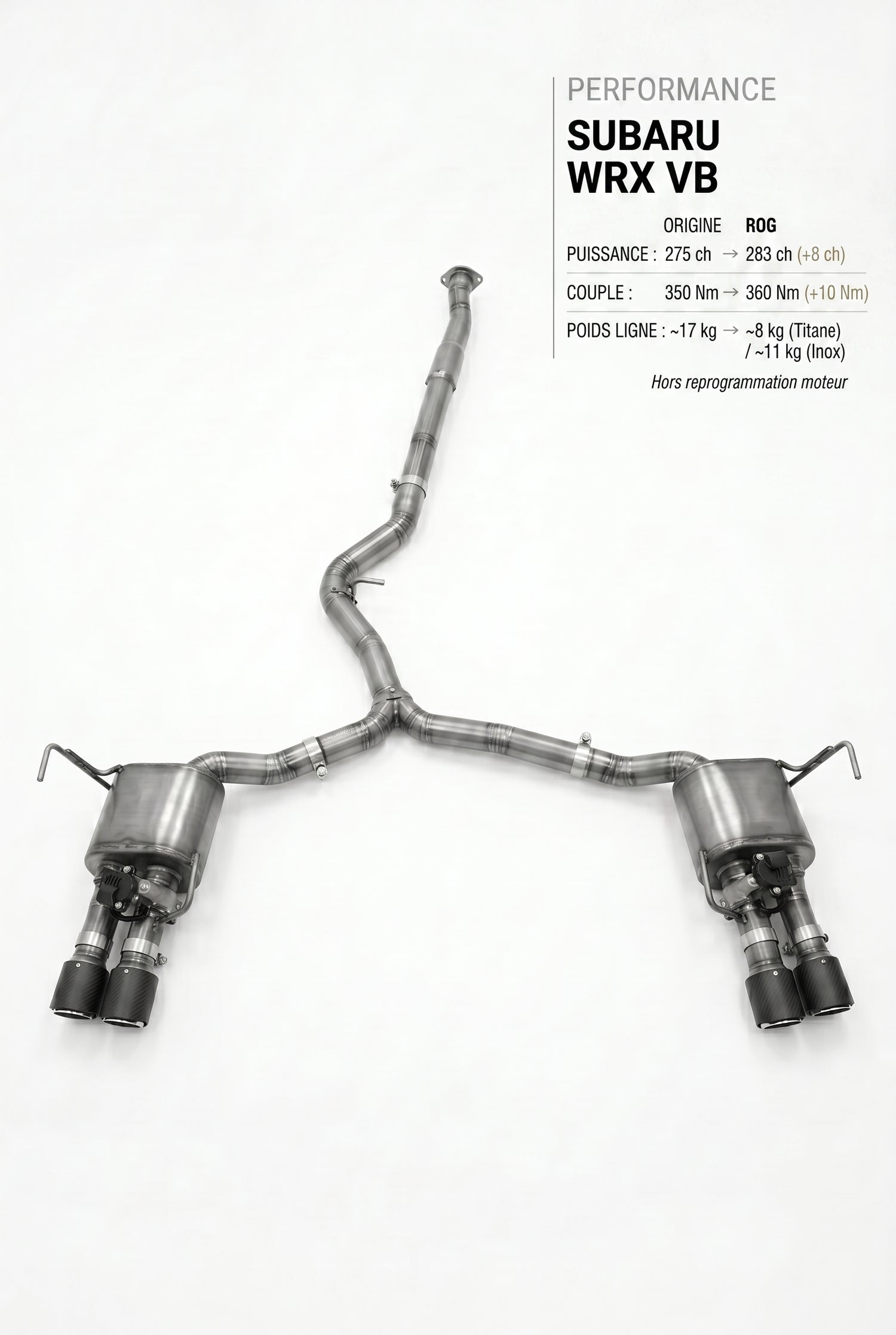 Ligne d'échappement SUBARU WRX VB