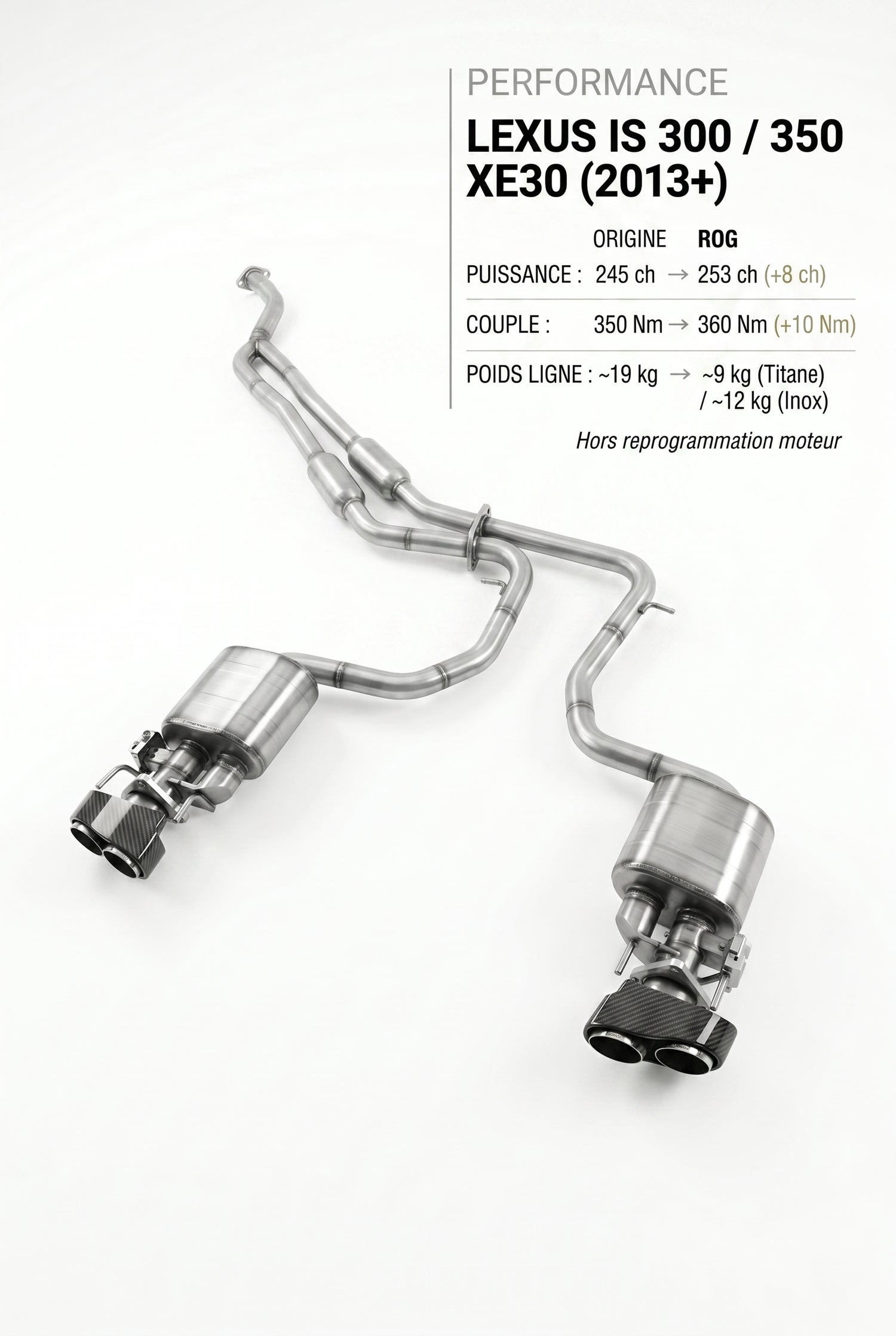 Ligne d'échappement LEXUS IS 300 / 350 XE30