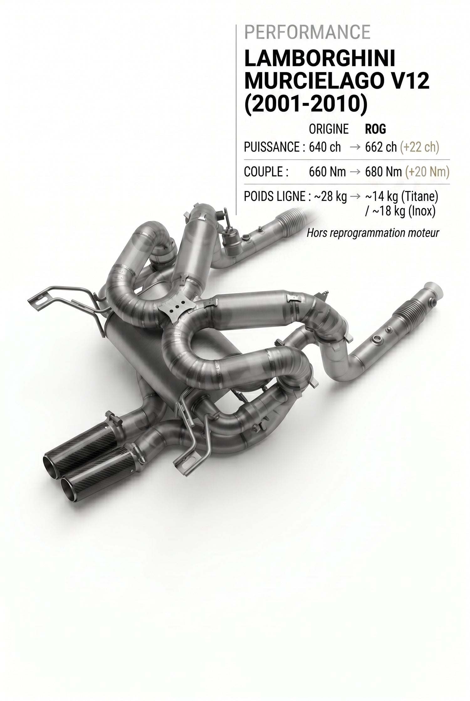 Ligne d'échappement LAMBORGHINI MURCIELAGO V12