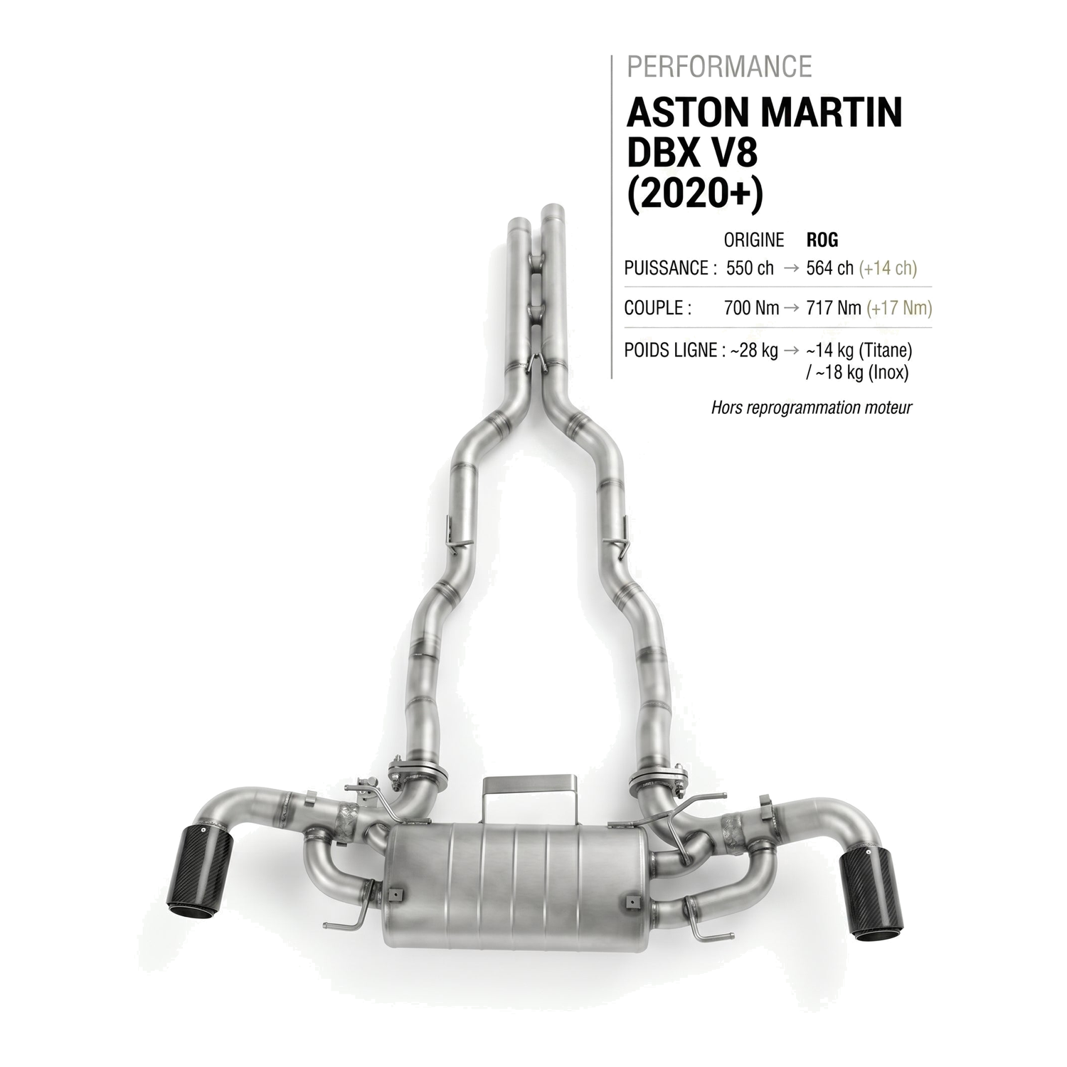 Ligne d'échappement ASTON MARTIN DBX V8