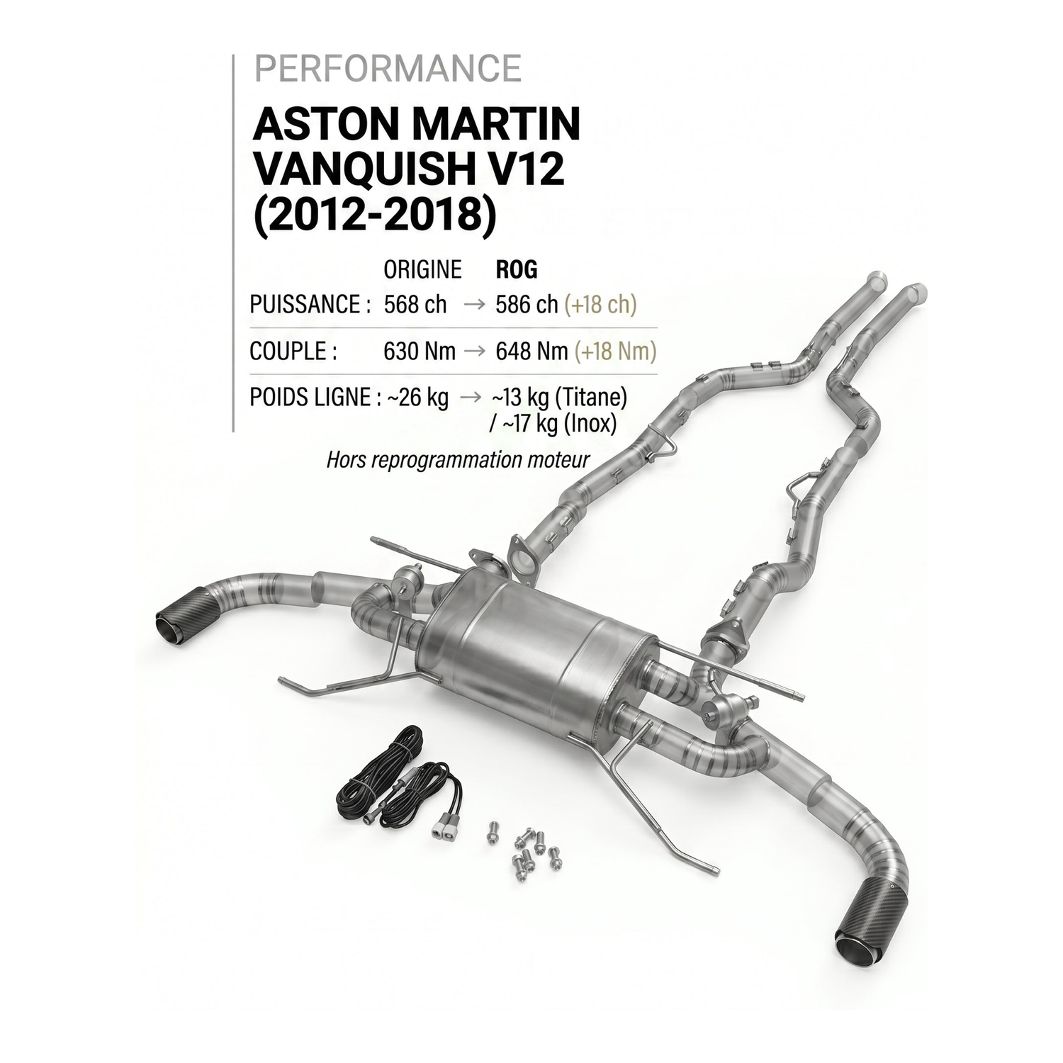 Ligne d'échappement ASTON MARTIN VANQUISH V12