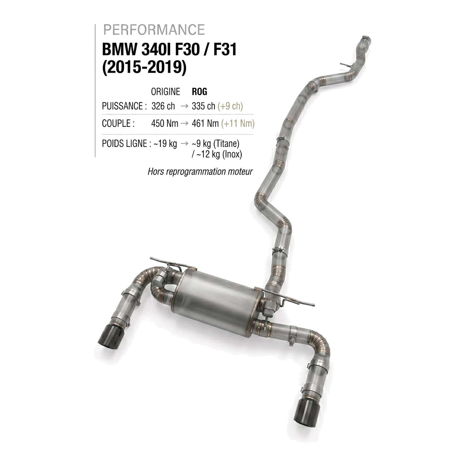 Ligne d'échappement BMW 340I F30 / F31