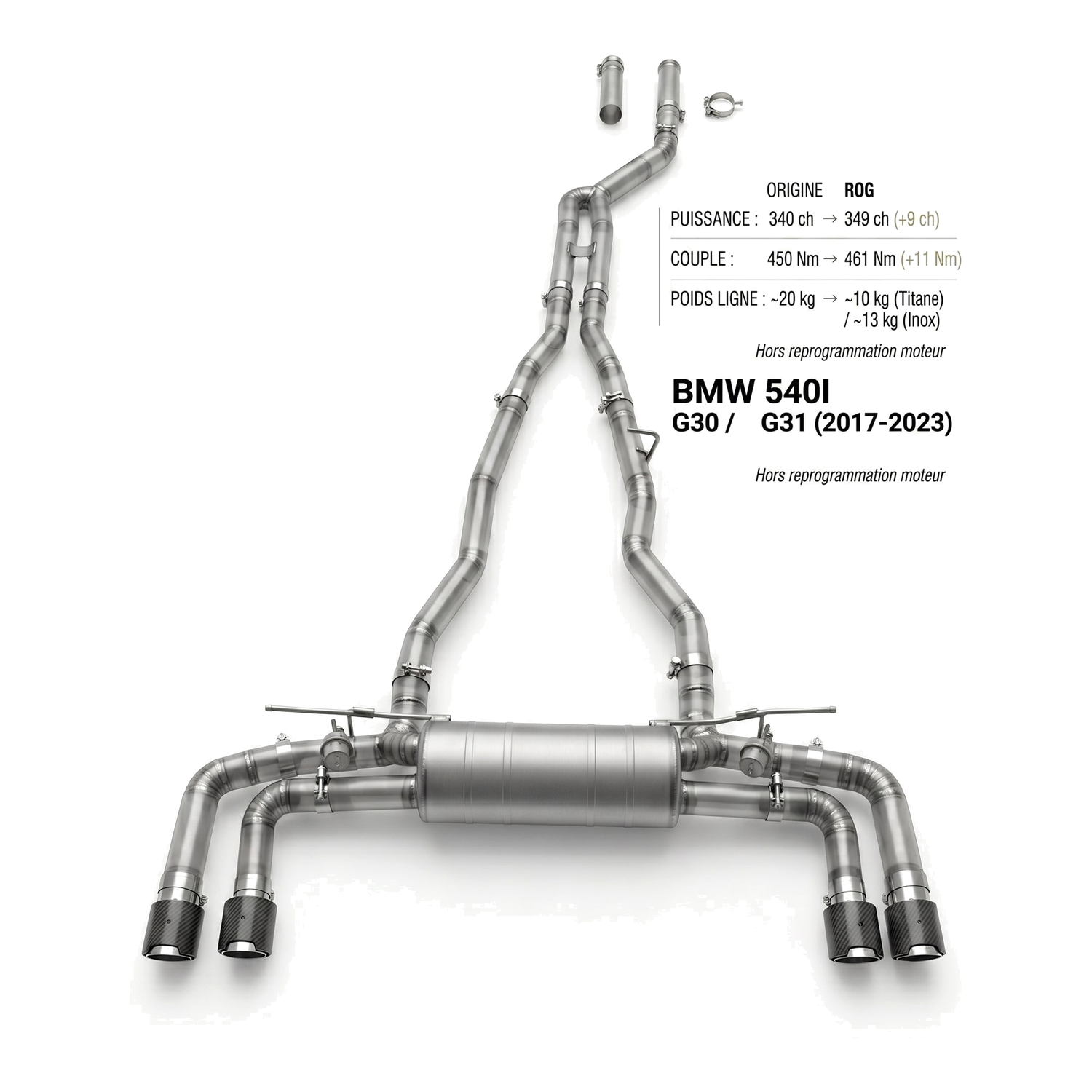 Ligne d'échappement BMW 540I G30 / G31