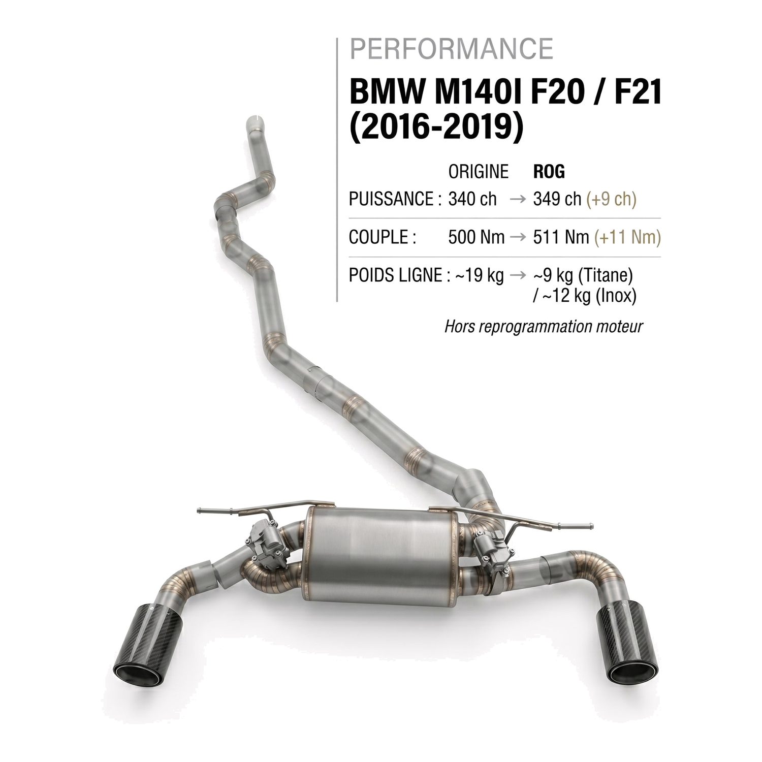 Ligne d'échappement BMW M140I F20 / F21