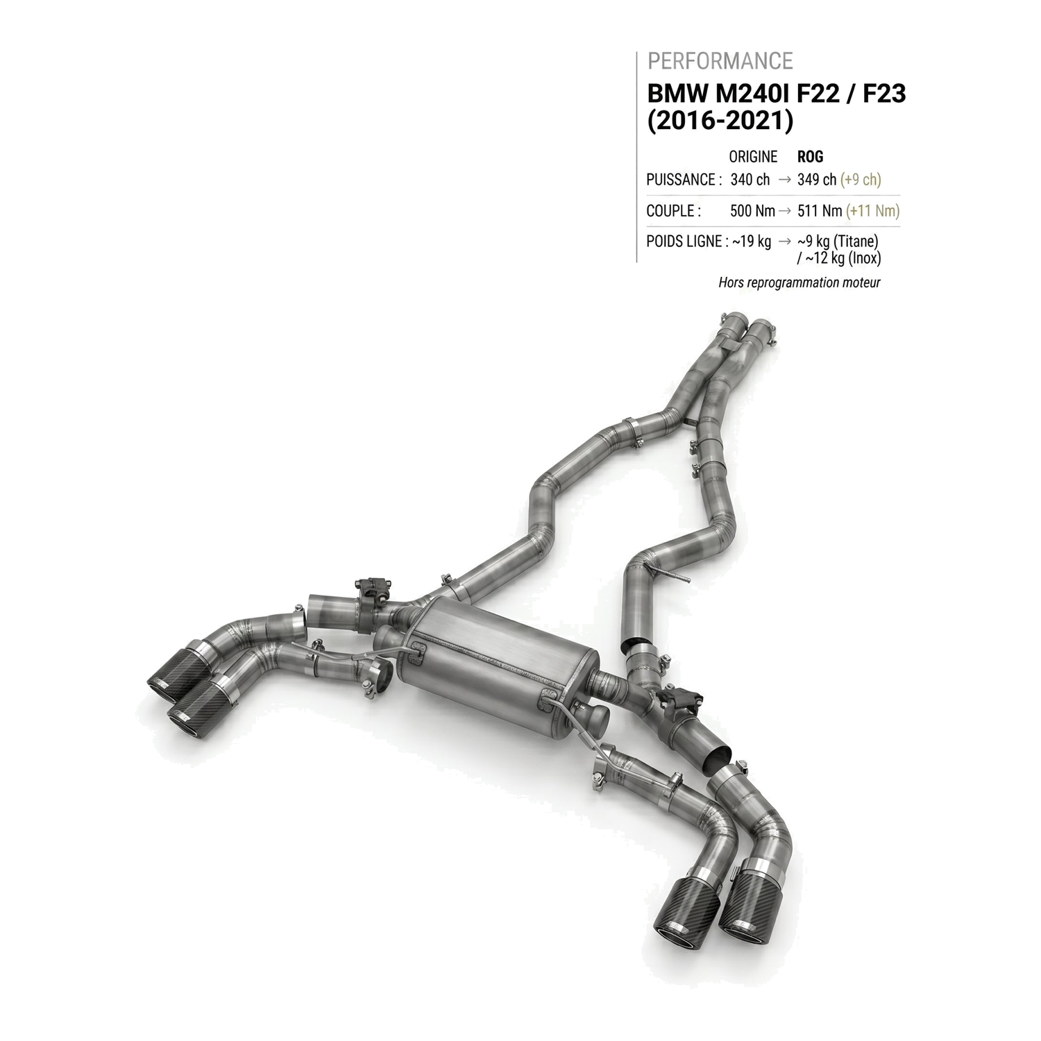 Ligne d'échappement BMW M240I F22 / F23
