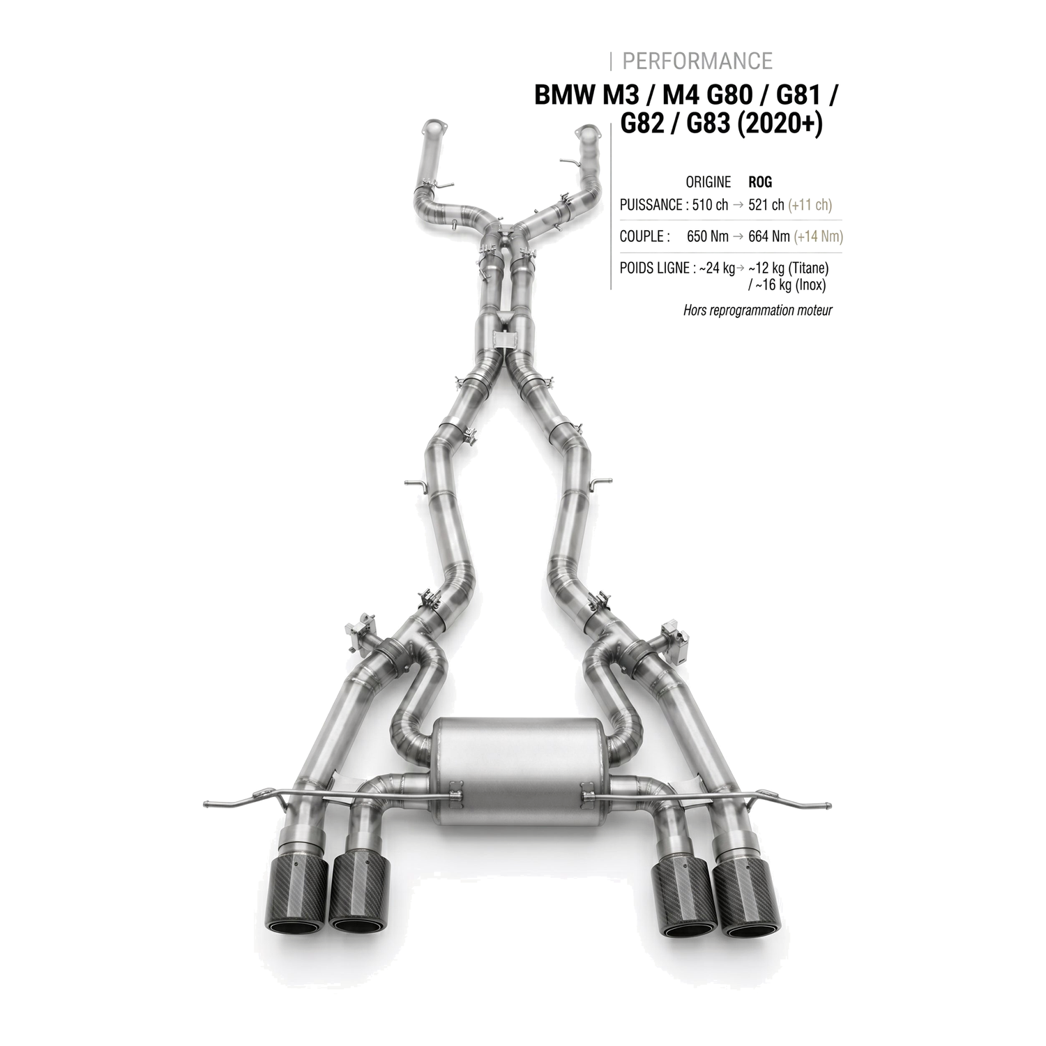 Ligne d'échappement BMW M3 / M4 G80 / G81 / G82 / G83