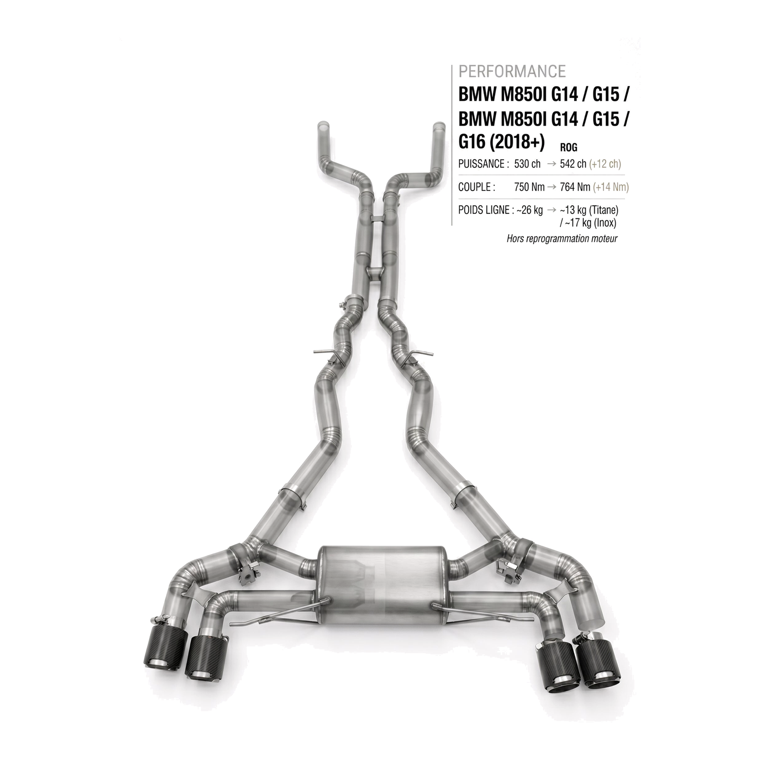 Ligne d'échappement BMW M850I G14 / G15 / G16
