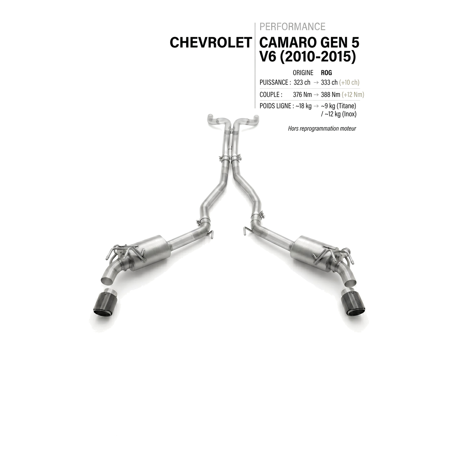 Ligne d'échappement CHEVROLET CAMARO GEN 5 V6