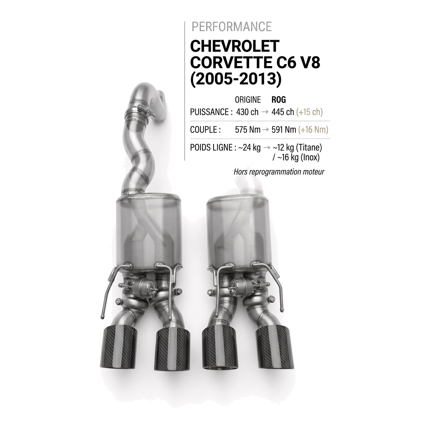 Ligne d'échappement CHEVROLET CORVETTE C6 V8