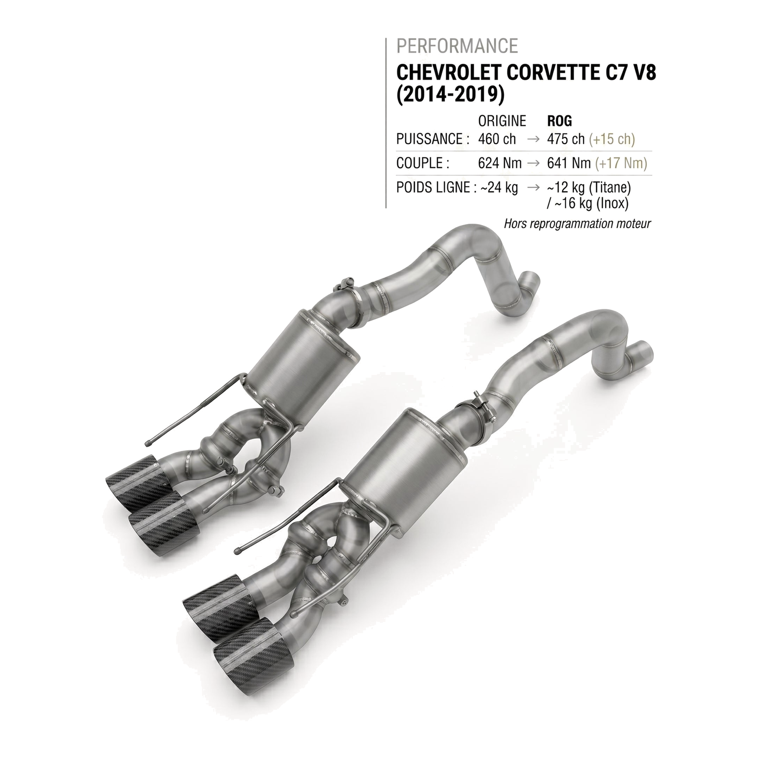 Ligne d'échappement CHEVROLET CORVETTE C7 V8