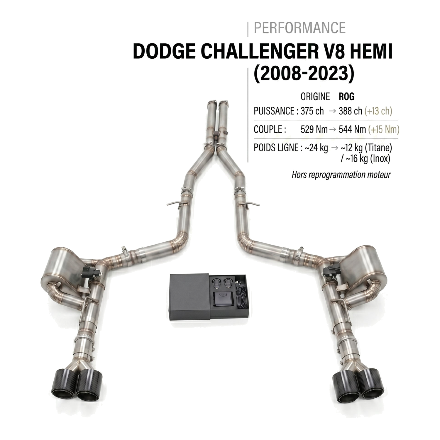 Ligne d'échappement DODGE CHALLENGER V8 HEMI