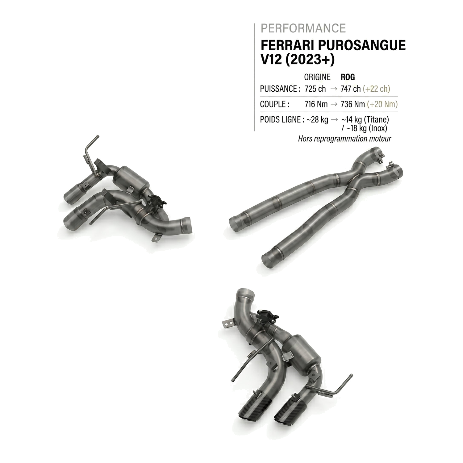 Ligne d'échappement FERRARI PUROSANGUE V12