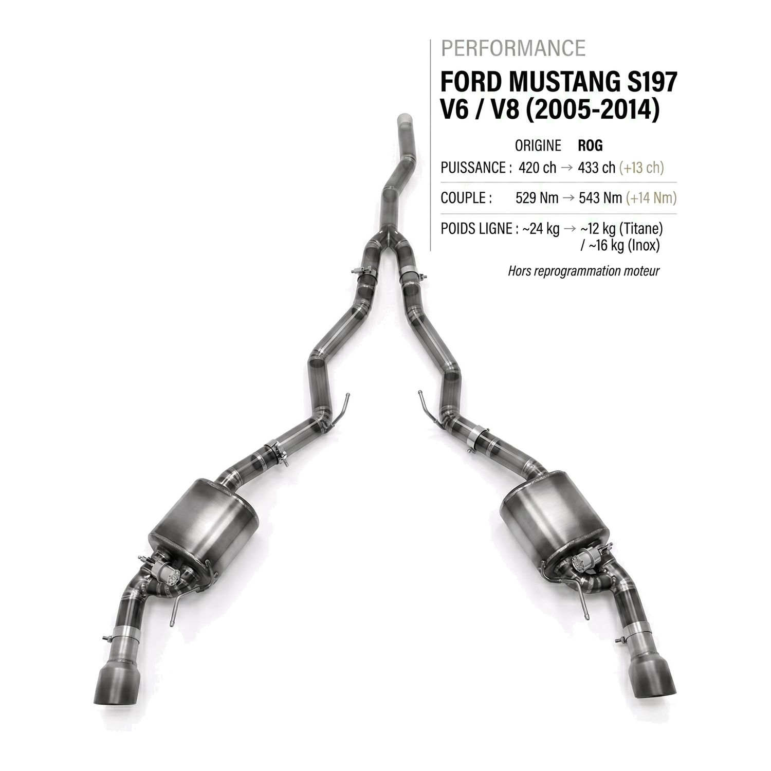 Ligne d'échappement FORD MUSTANG S197 V6 / V8