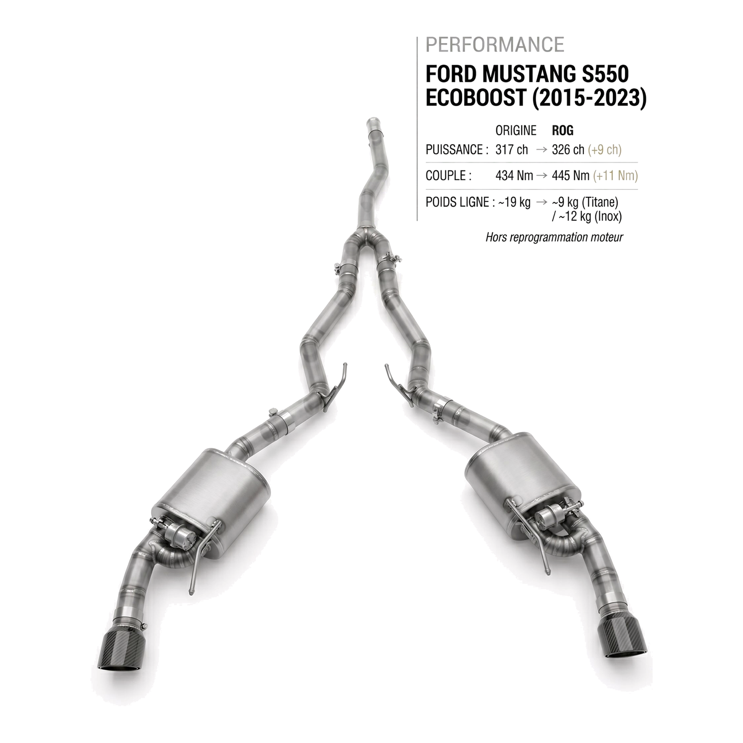Ligne d'échappement FORD MUSTANG S550 ECOBOOST