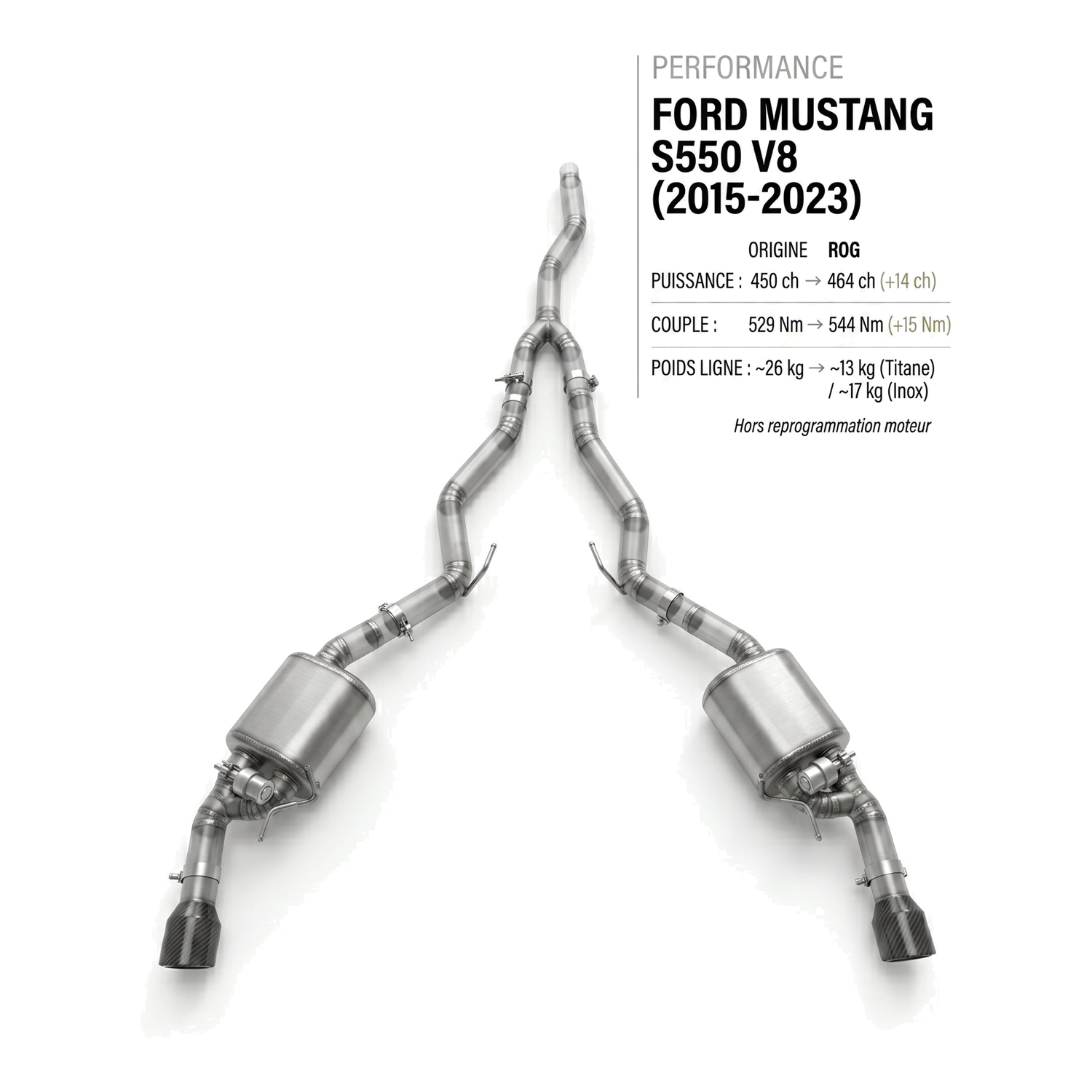 Ligne d'échappement FORD MUSTANG S550 V8