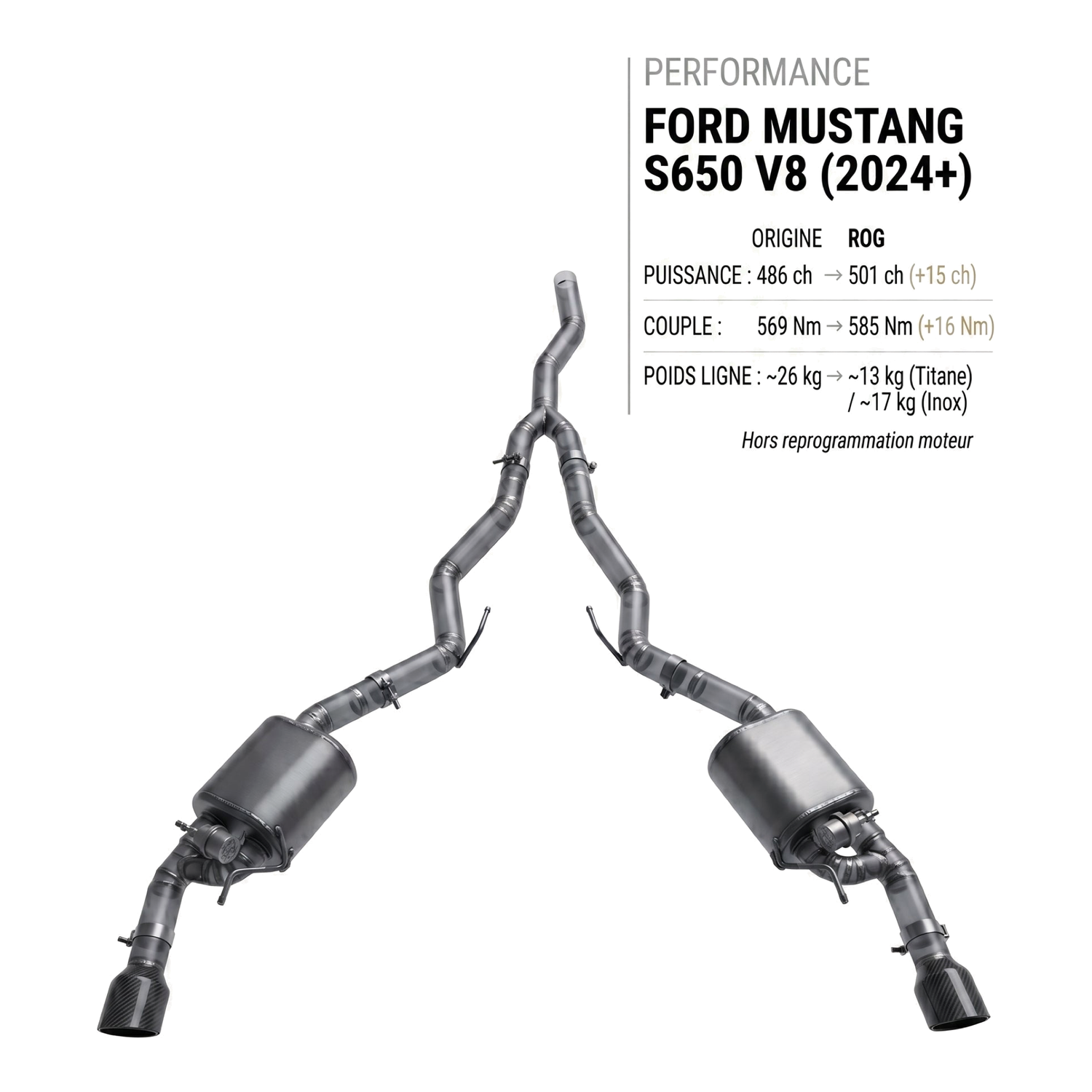 Ligne d'échappement FORD MUSTANG S650 V8