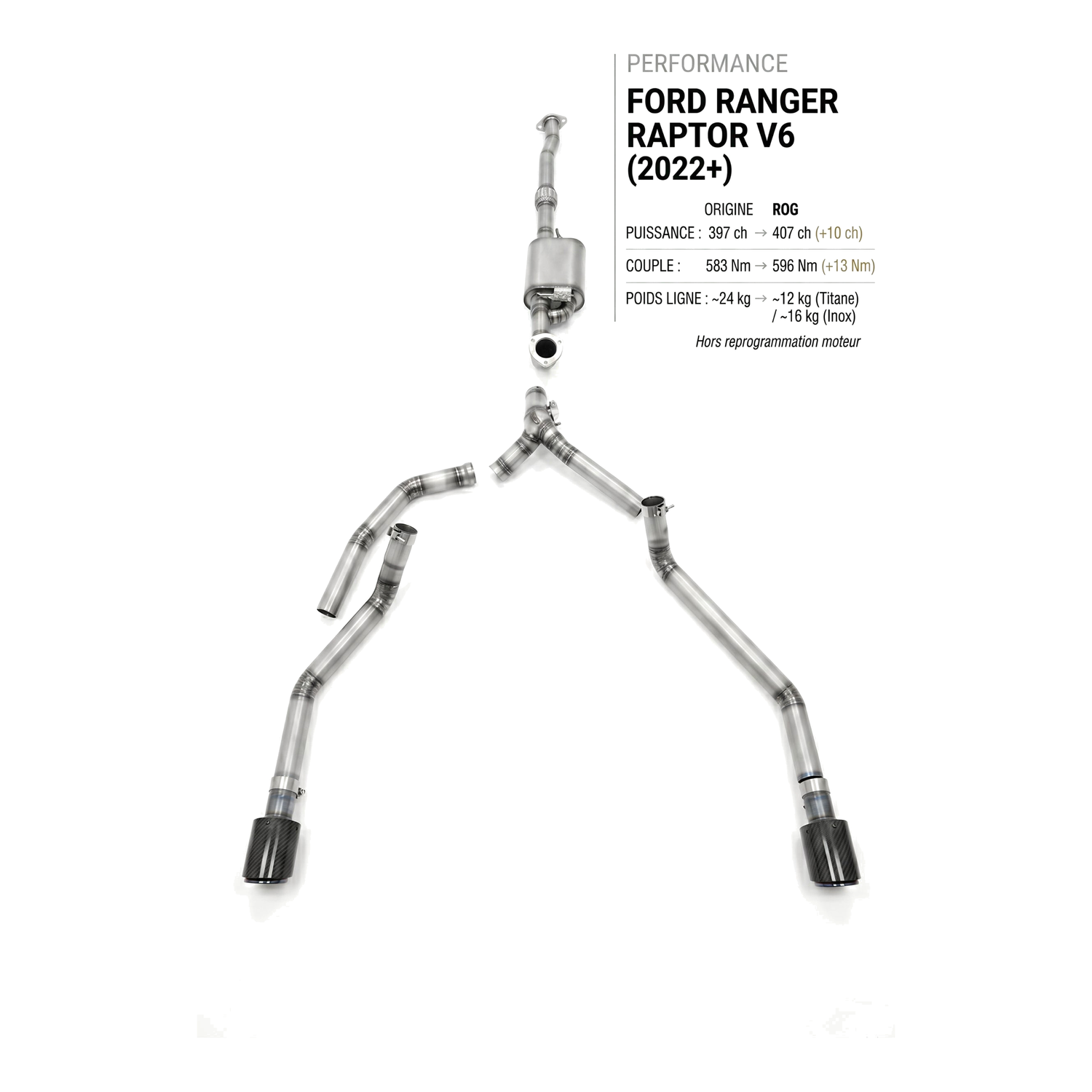 Ligne d'échappement FORD RANGER RAPTOR V6