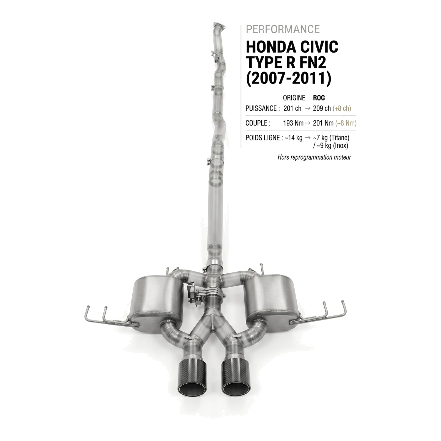 Ligne d'échappement HONDA CIVIC TYPE R FN2