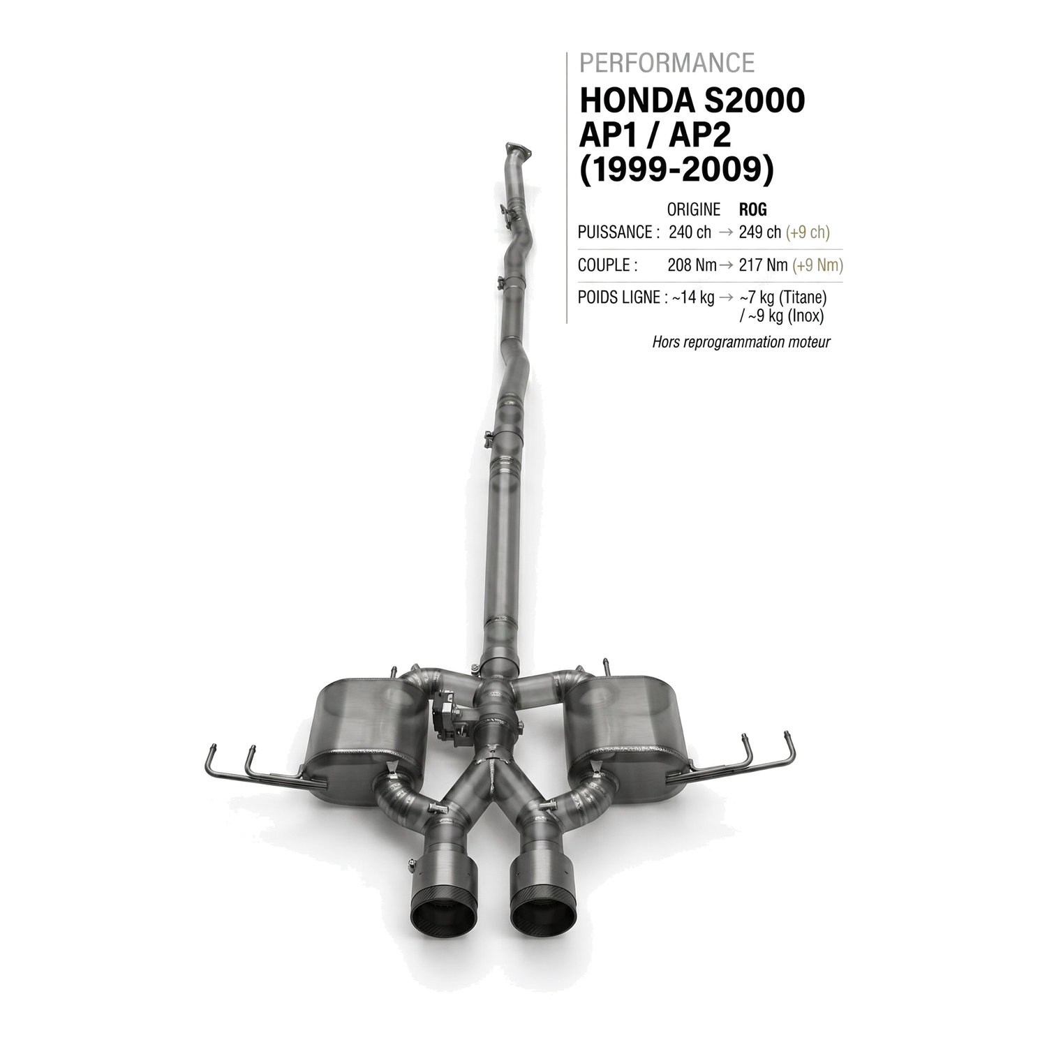 Ligne d'échappement HONDA S2000 AP1 / AP2