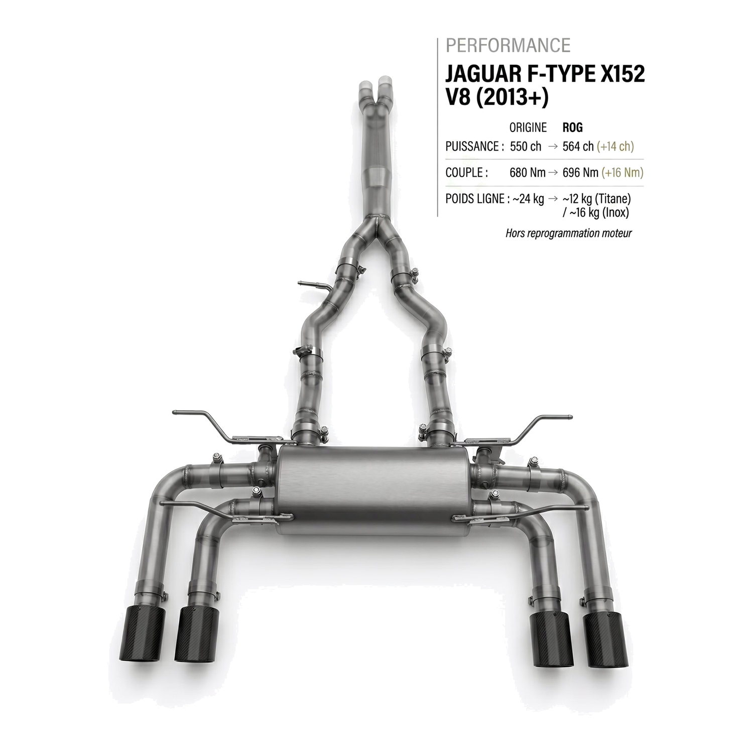 Ligne d'échappement JAGUAR F-TYPE X152 V8