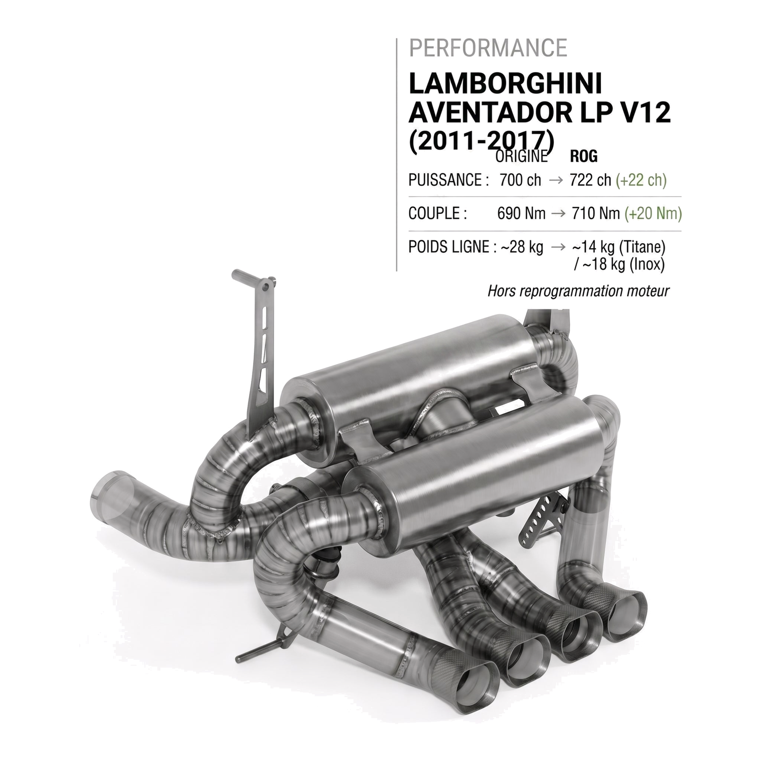 Ligne d'échappement LAMBORGHINI AVENTADOR LP V12