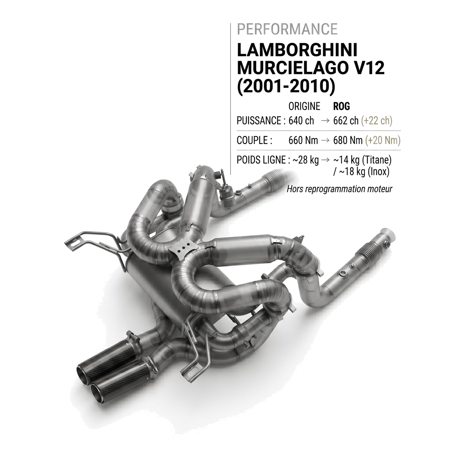 Ligne d'échappement LAMBORGHINI MURCIELAGO V12