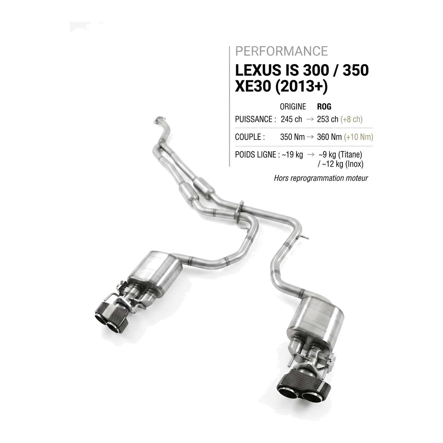 Ligne d'échappement LEXUS IS 300 / 350 XE30