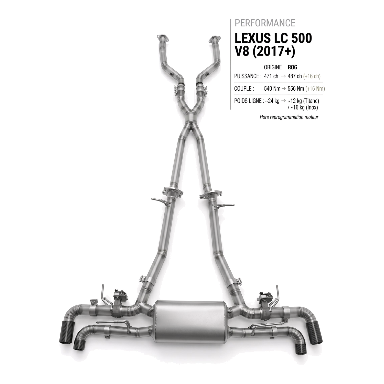 Ligne d'échappement LEXUS LC 500 V8
