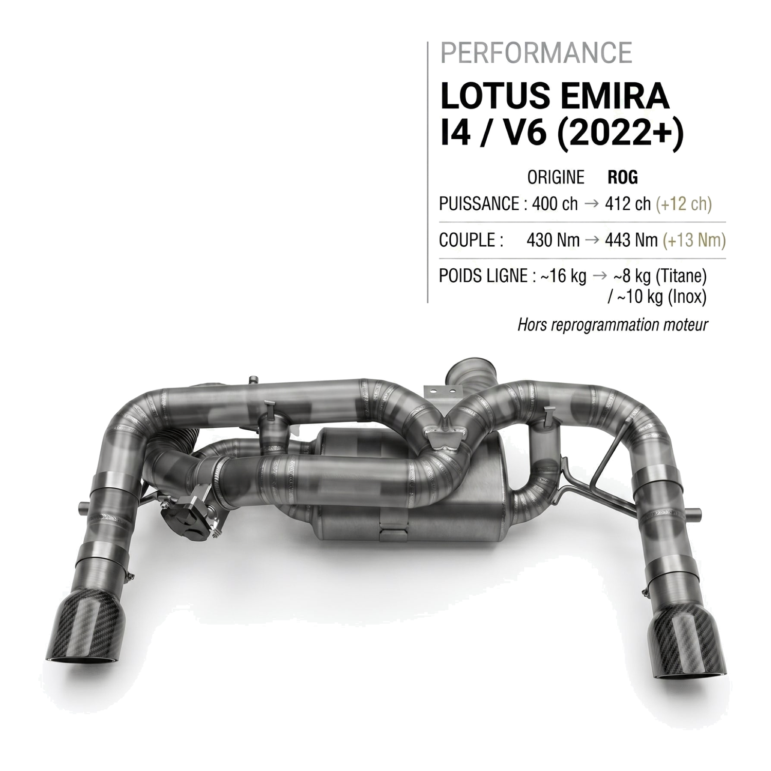 Ligne d'échappement LOTUS EMIRA I4 / V6