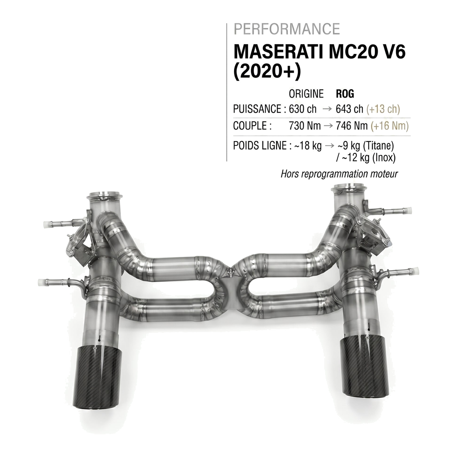 Ligne d'échappement MASERATI MC20 V6