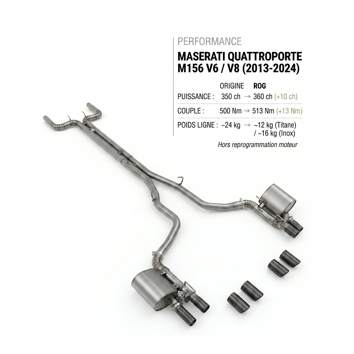 Ligne d'échappement MASERATI QUATTROPORTE M156 V6 / V8