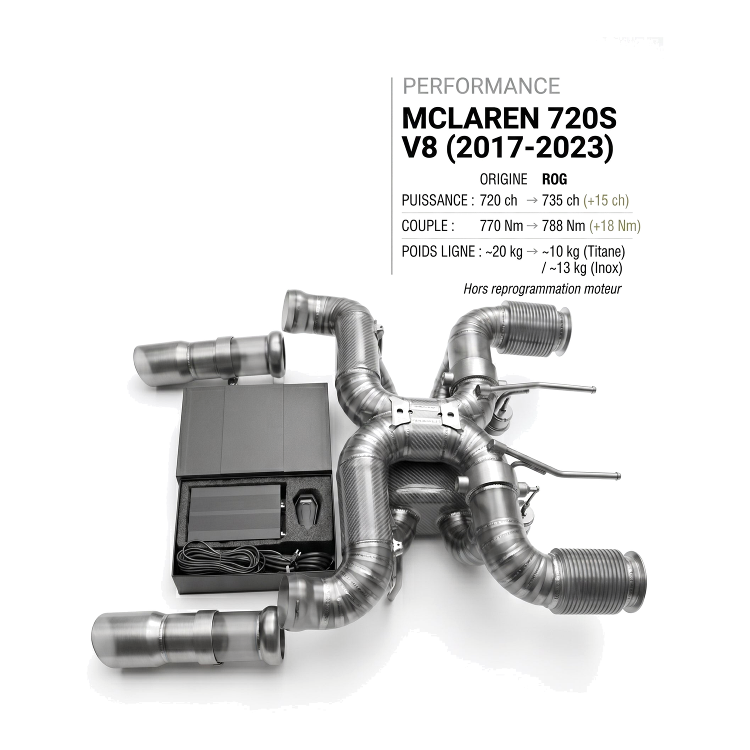 Ligne d'échappement MCLAREN 720S V8