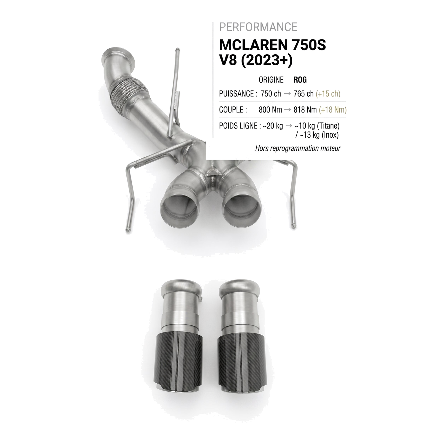 Ligne d'échappement MCLAREN 750S V8