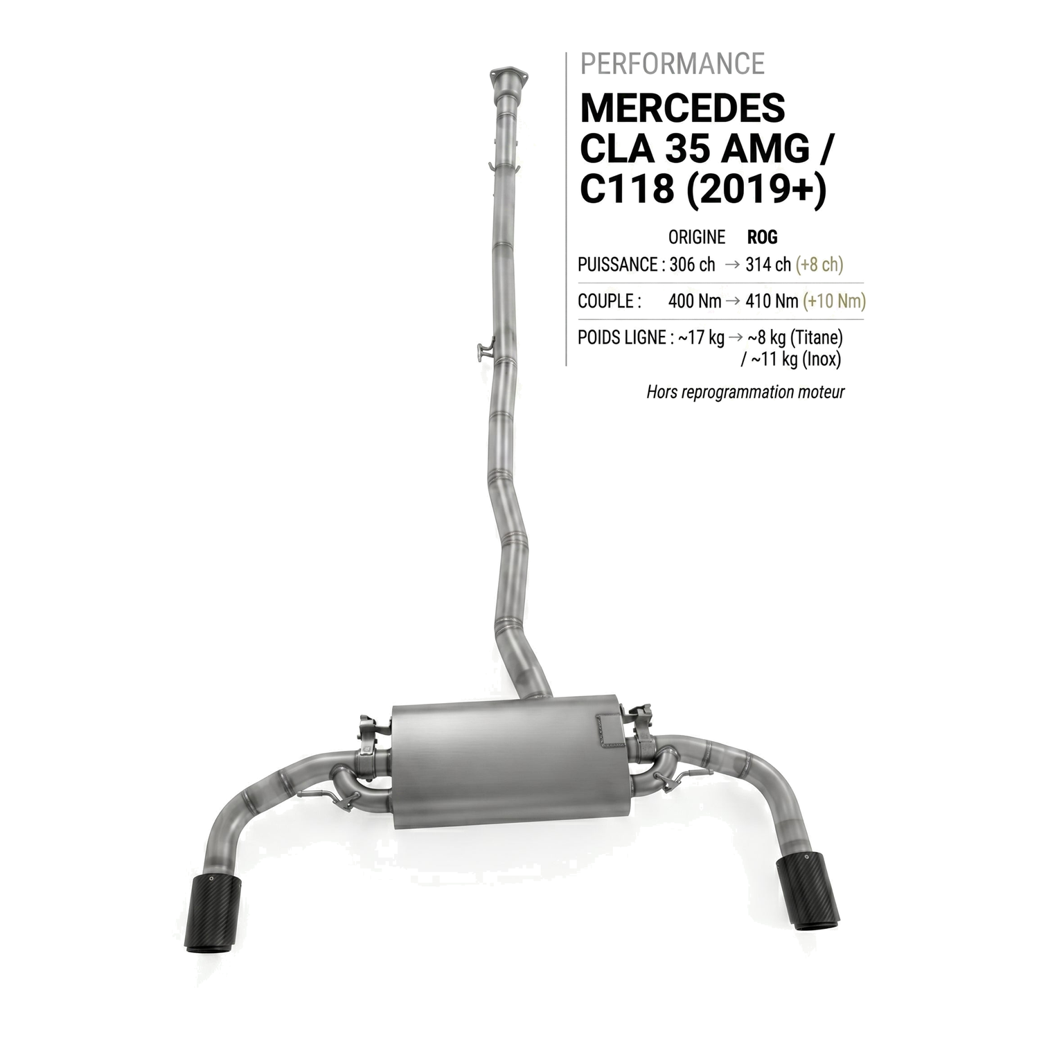 Ligne d'échappement MERCEDES CLA 35 AMG C118